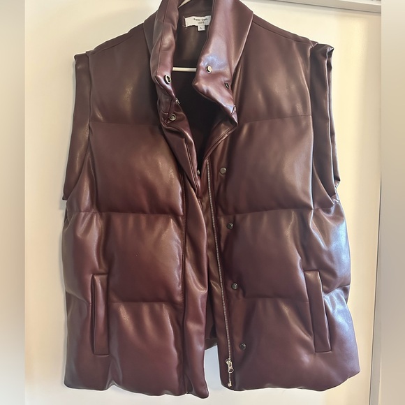 Peter Som Burgundy Puffer Vest - Picture 1 of 6
